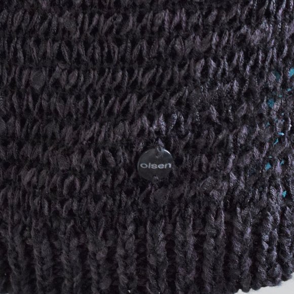 Black Crochet Knit Oversized European Cardigan - Picture 6 of 10